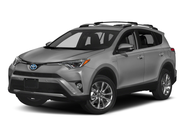 2018 Toyota RAV4 Hybrid Limited in Silver Sky Metallic — front three-quarter view