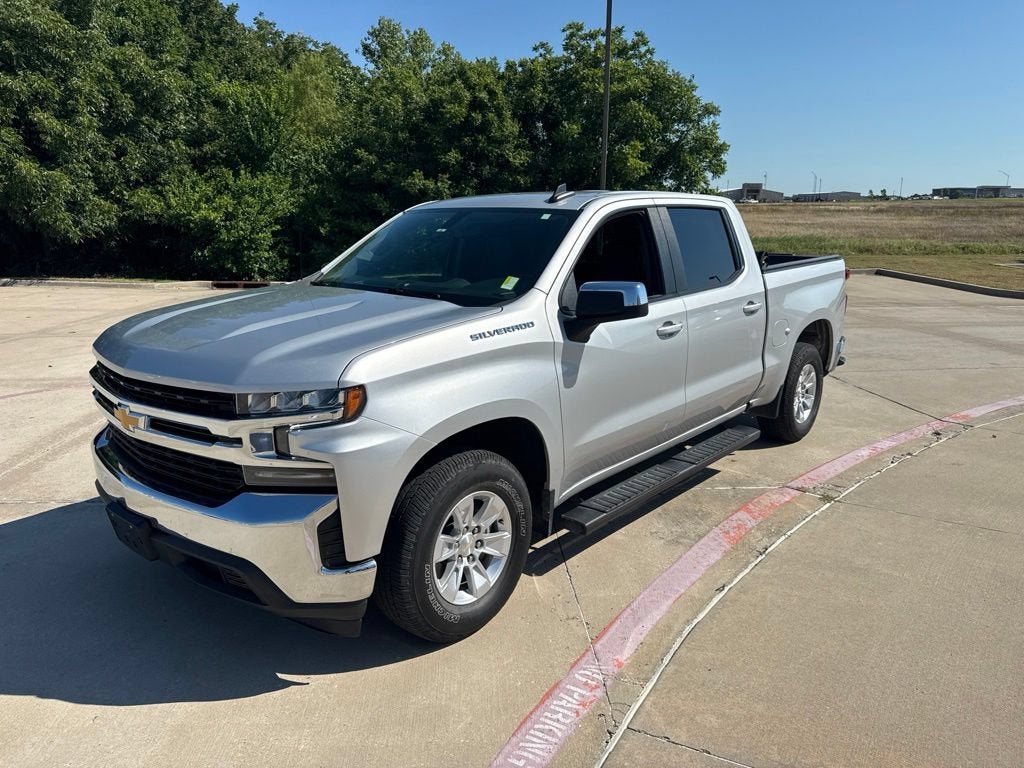 2021 Chevrolet Silverado 1500 LT in Silver Ice Metallic — front three-quarter view