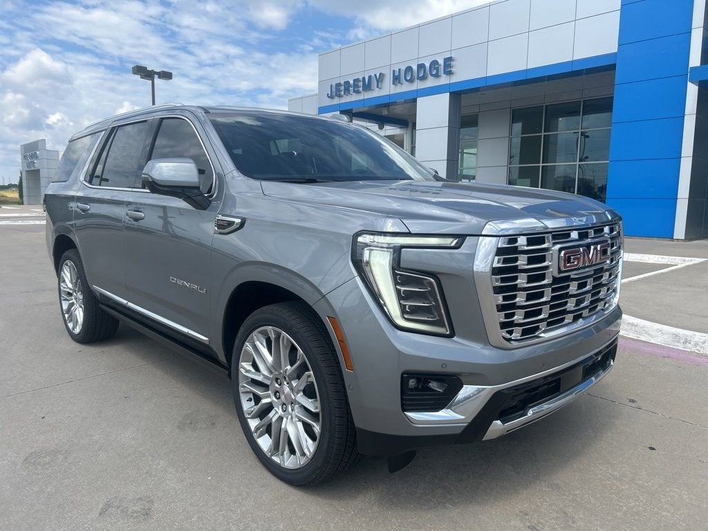 2026 GMC Yukon Denali in Sterling Metallic — front three-quarter view