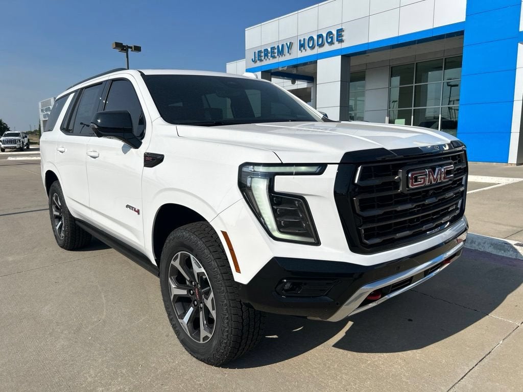 2026 GMC Yukon AT4 Ultimate in Summit White — front three-quarter view